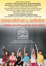 Zápis do 1. ročníku 2019/2020